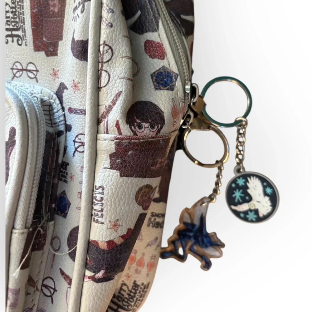 Harry Potter All Over Hogwarts Print Mini Backpack Wizarding World Backpack